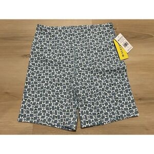 NWT Eleven By Venus Williams Sky Blue Print Retro Revival Biker Shorts Medium‎